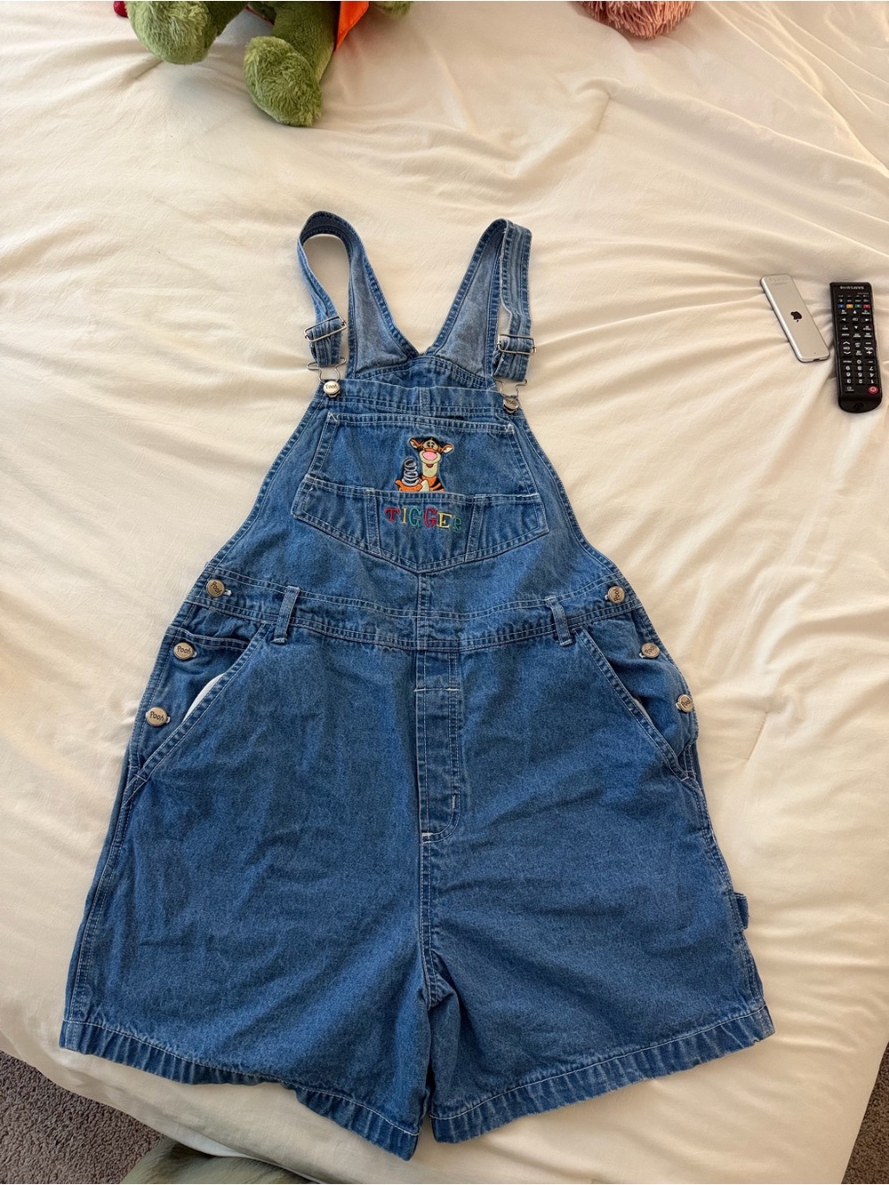 Tigger Denim women’s Overalls Shorts - Blue